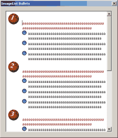 Нумерация с помощью рисунков из imagelist