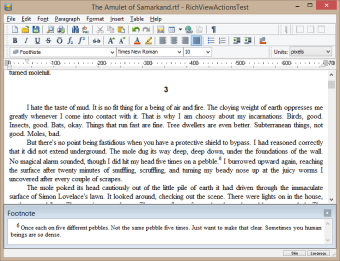 Редактирование сноски в TRichViewEdit