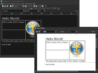 Использование цветов темы VCL в редакторе